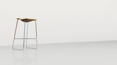 Beyaz Arkaplanda Modern Sandalye Madalyası. Ofisler için modern sandalyeler, Kafeler, Güzellik Salonları, Ev Mutfağı, Tasarım Sahneleri. 3d oluşturma