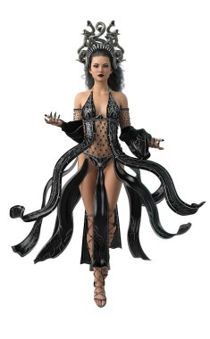 Medusa Gorgon Mitolojisi Tanrıçası 3 boyutlu Fantezi Karakter Kadını