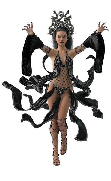 Medusa Gorgon Goddess Fashion Woman — стоковое фото
