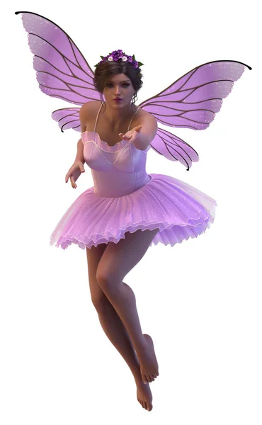 Fae Butterfly Fairy Fantasy Postać Kobieta — Zdjęcie stockowe