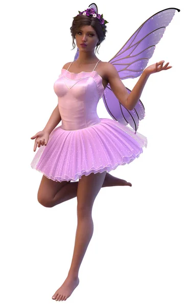Fae Butterfly Fairy Fantasy Postać Kobieta — Zdjęcie stockowe