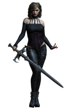 Modern fantezi cadı karakter kadın