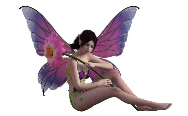 Flower fairy fantasy character woman