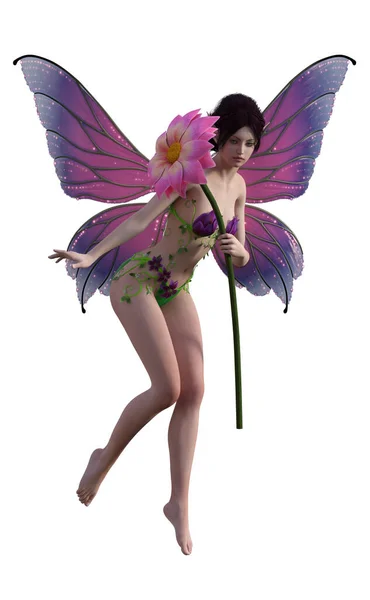 Flower Fairy Fantasy Character Woman — Stock Photo, Image