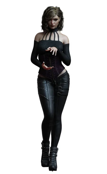Modern Fantasy Witch Character Woman — Stock Photo, Image