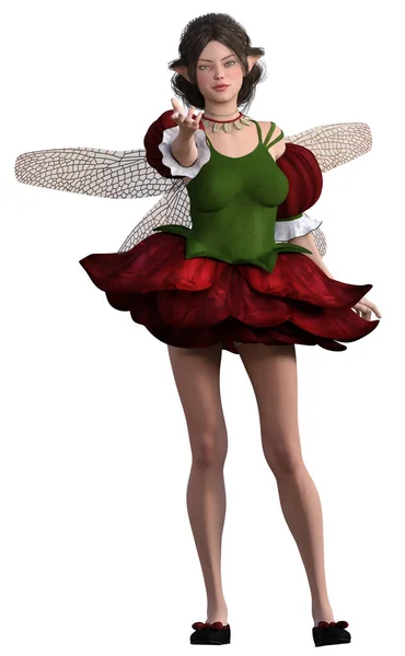 Rose Fairy Fantasy Character Woman — Stock Photo, Image
