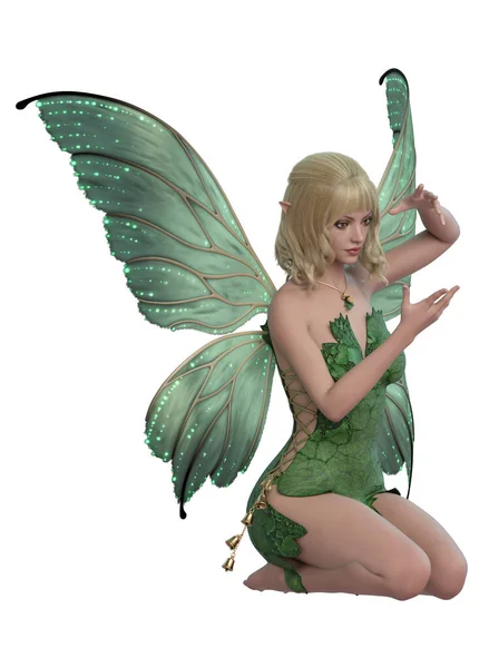 Pixie Polvo Hada Magia Verde Fae Fantasía Carácter — Foto de Stock