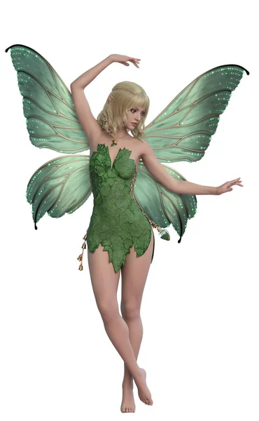 Pixie Dust Fairy Magic Green Fae Fantasy Character — Stock Photo, Image