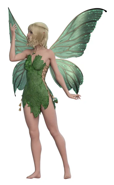 Pixie Σκόνη Νεράιδα Μαγεία Πράσινο Fae Χαρακτήρα Φαντασίας — Φωτογραφία Αρχείου