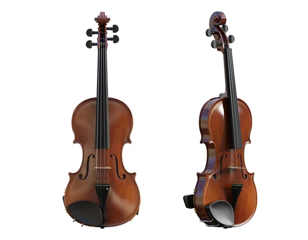 Strumento Musicale Violino Isolato — Foto Stock