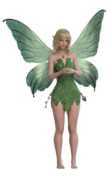 Pixie Σκόνη Νεράιδα Μαγεία Πράσινο Fae Χαρακτήρα Φαντασίας Εικόνα Αρχείου