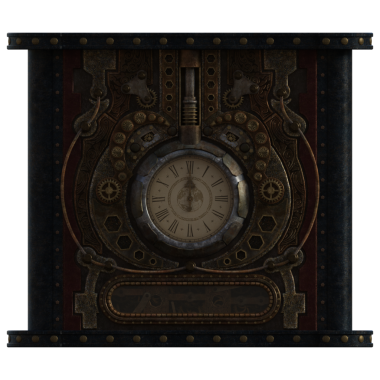 Steampunk metal duvar zamanı 