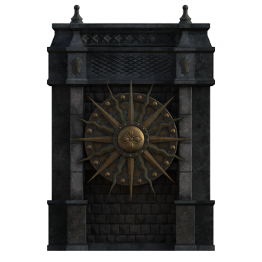 Sütunlu karanlık duvar