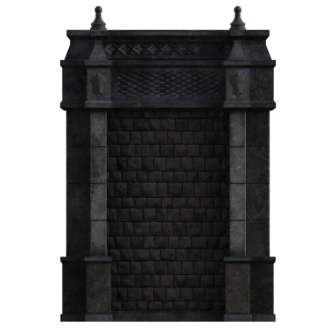 Sütunlu karanlık duvar