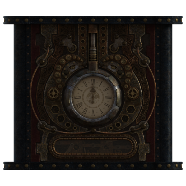 Steampunk metal duvar zamanı 