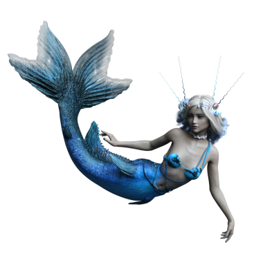 Mavi okyanus kızı yüzüyor