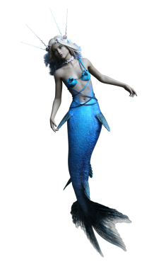 Mavi okyanus kızı yüzüyor