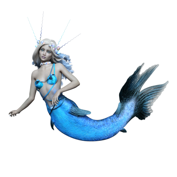 Mavi okyanus kızı yüzüyor