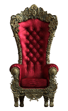 Kabarık kadife taht