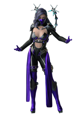 Geleceğin distopyalı dövüşçü kadını.