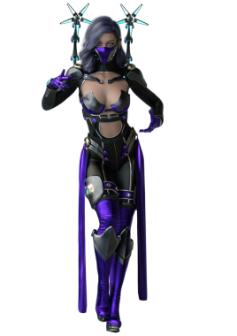 Geleceğin distopyalı dövüşçü kadını.