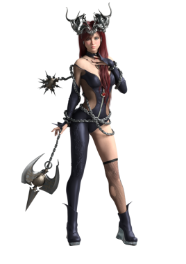 Fantezi savaşçısı kızıl saçlı kadın.