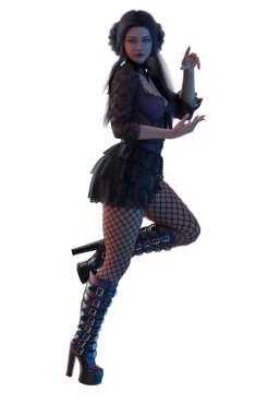 Genç gotik cadı çırağı. 