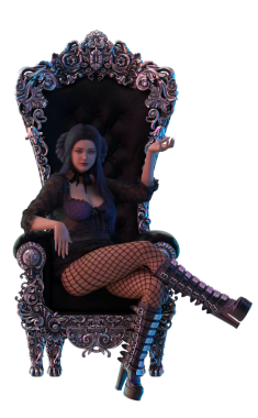 Genç gotik cadı çırağı. 