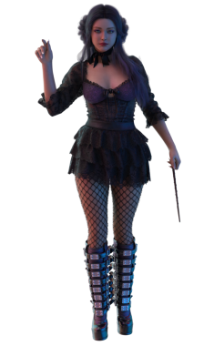 Genç gotik cadı çırağı. 