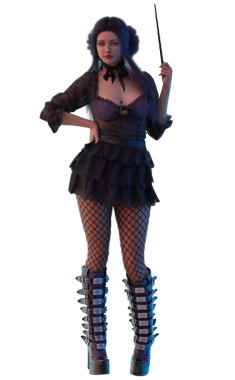 Genç gotik cadı çırağı. 