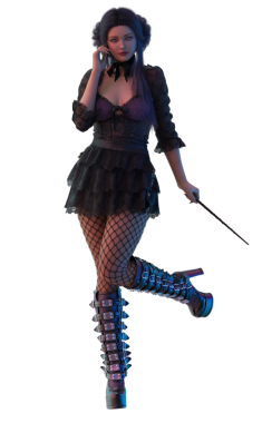 Genç gotik cadı çırağı.