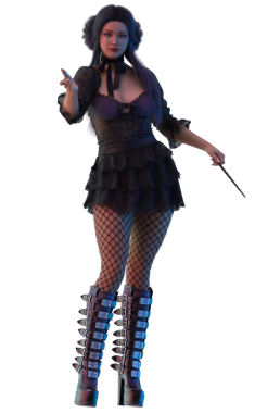 Genç gotik cadı çırağı. 