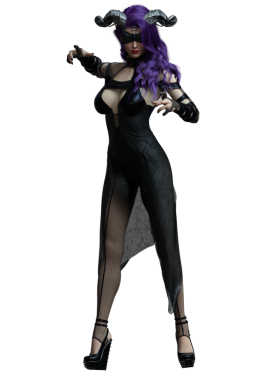 Gece vakti siyah elbiseli büyücü