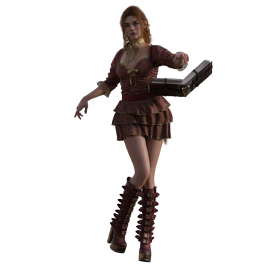 Büyü kitabı olan bir cadı çırak.