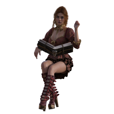 Büyü kitabı olan bir cadı çırak.