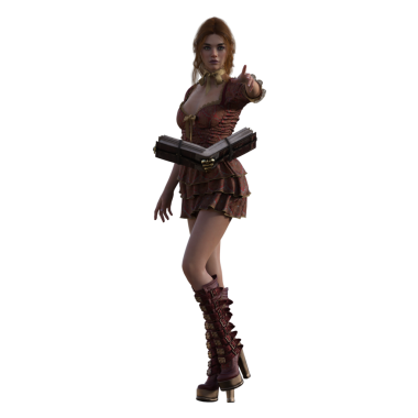 Büyü kitabı olan bir cadı çırak.