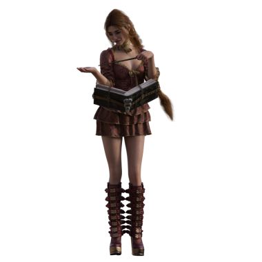 Büyü kitabı olan bir cadı çırak.