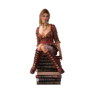 Büyü kitabı olan bir cadı çırak.