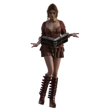 Büyü kitabı olan bir cadı çırak.