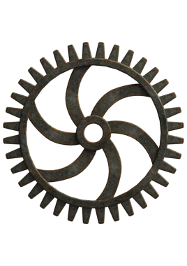 Bakır steampunk dişli dişli.