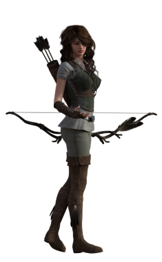 Yaylı fantezi okçusu