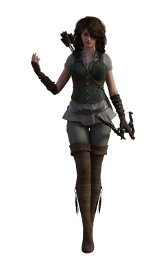 Yaylı fantezi okçusu