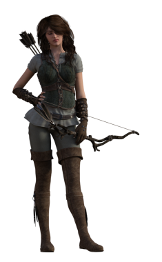 Yaylı fantezi okçusu