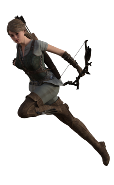 Yaylı fantezi okçusu