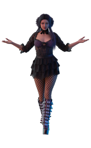 Genç gotik cadı çırağı. 