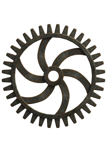 Bakır steampunk dişli dişli.