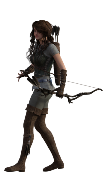 Yaylı fantezi okçusu