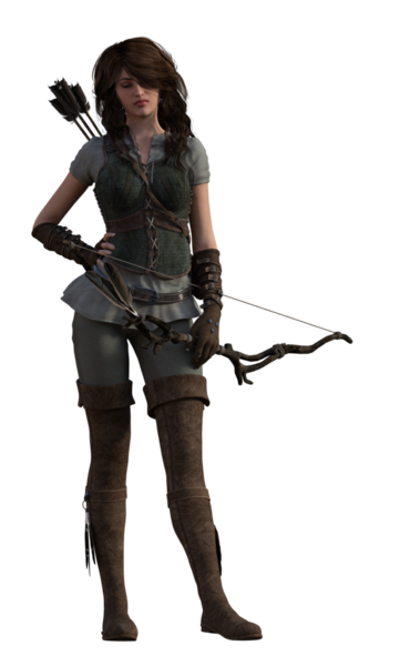 Yaylı fantezi okçusu