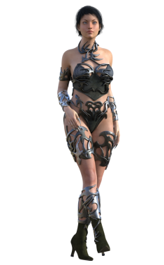 Metal zırh savaşçısı kadın