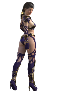 Metal zırhın içinde duran kadın